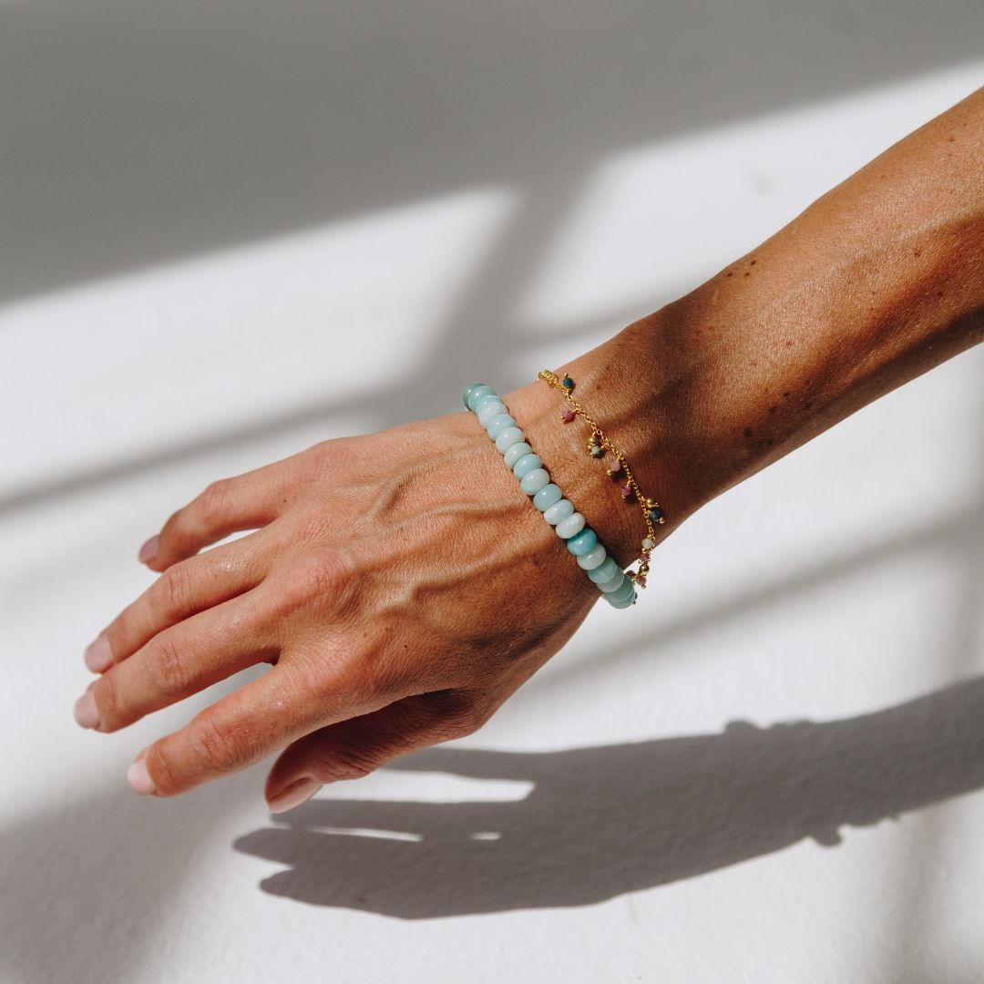 Amazonite Button Bracelet