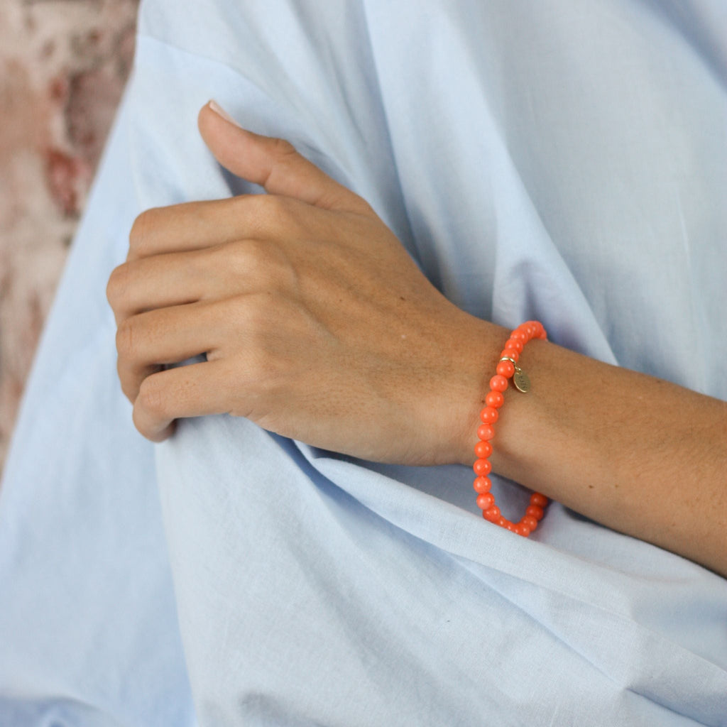 Orange Coral Bracelet - Robyn Real Jewels