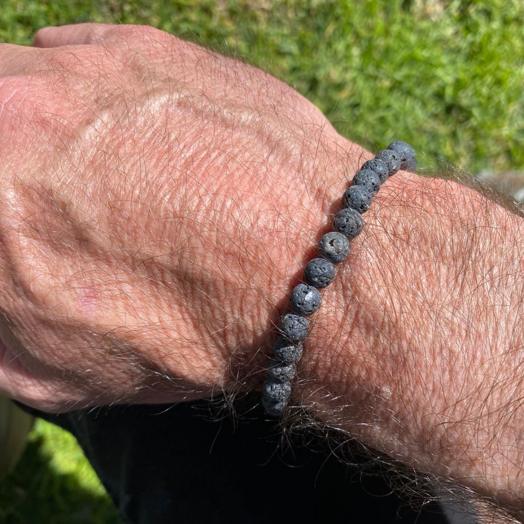 Lava Stone Men's Bracelet