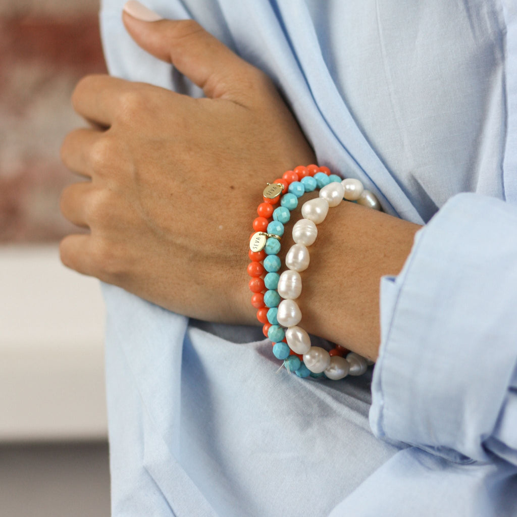 Orange Coral Bracelet - Robyn Real Jewels