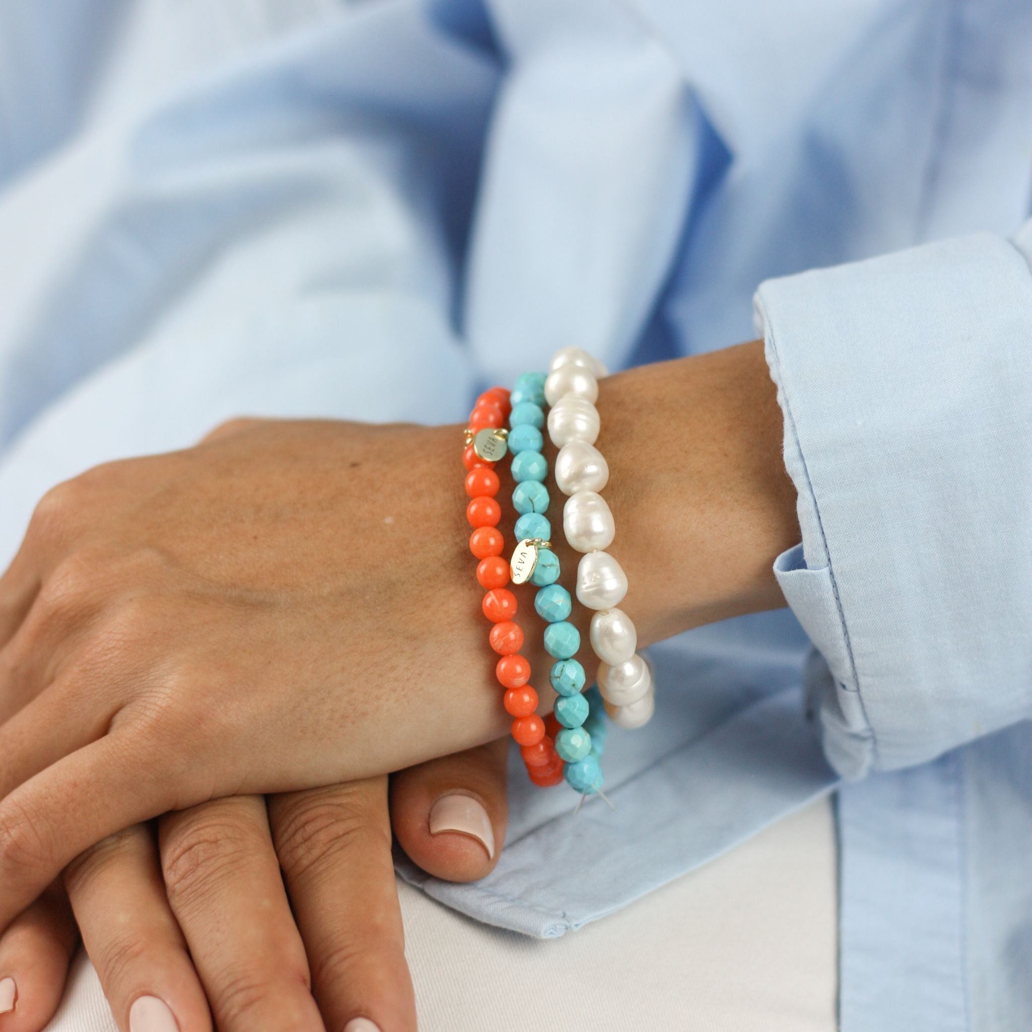 Orange Coral Bracelet - Robyn Real Jewels