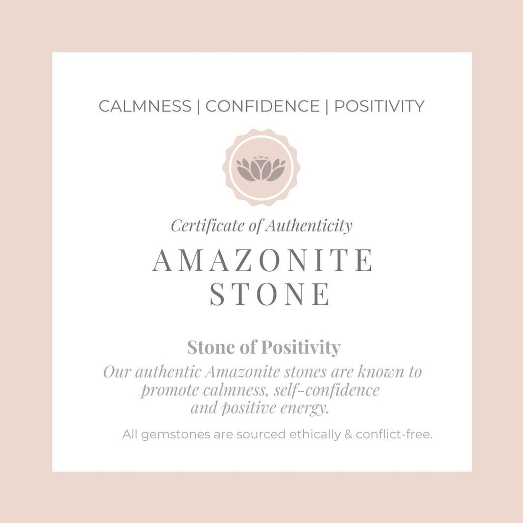 Amazonite Stone Bracelet certificate