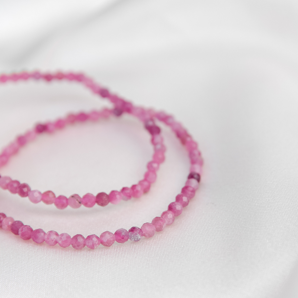 Pink Tourmaline Stone Bracelet - Robyn Real Jewels