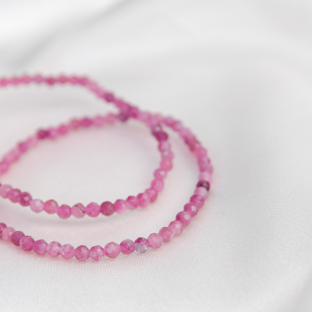 Pink Tourmaline Stone Bracelet - Robyn Real Jewels