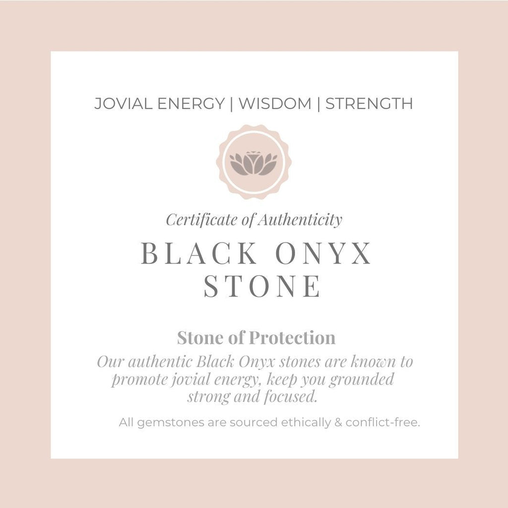 Black Onyx Stone Women's Bracelet certificate