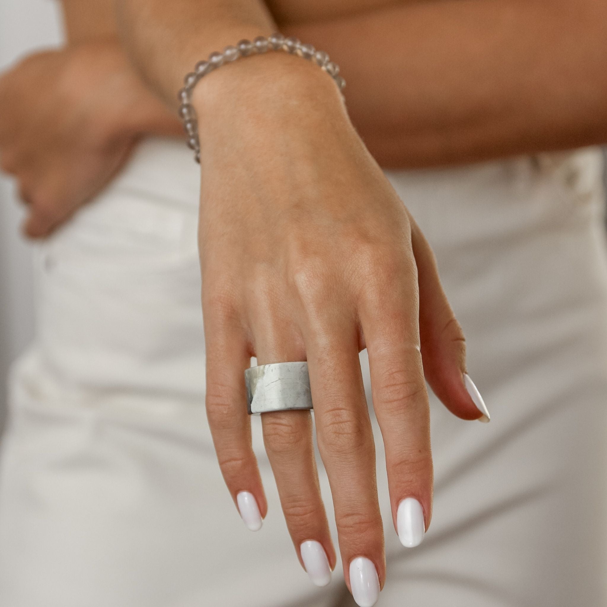 Grey Agate Stone Bracelet - Robyn Real Jewels