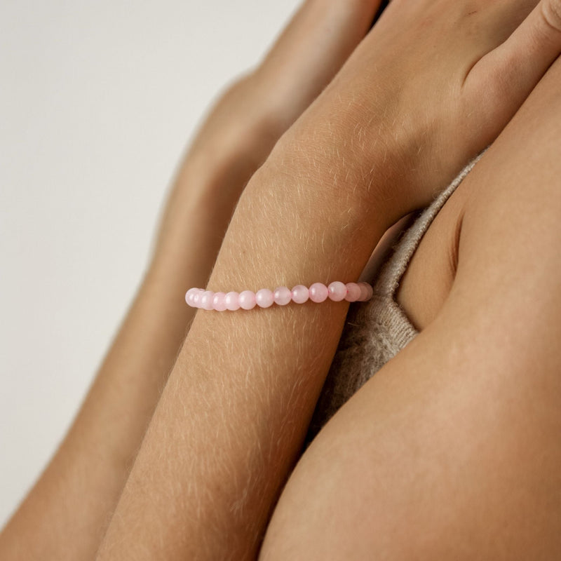 Rose Quartz Stone Bracelet - Robyn Real Jewels