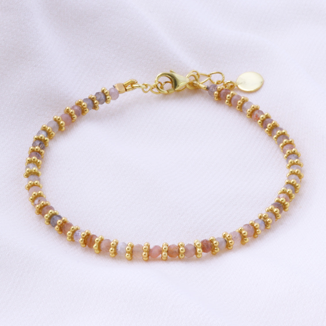 Moonstone Stone Gold Bracelet