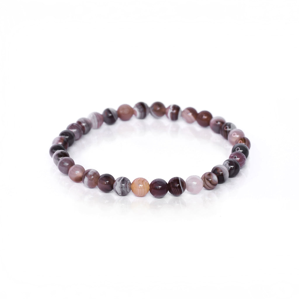 Botswana Grey Agate Stone Bracelet