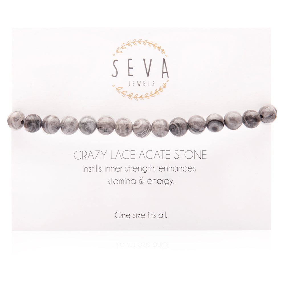 Crazy Lace Agate Stone Bracelet front card