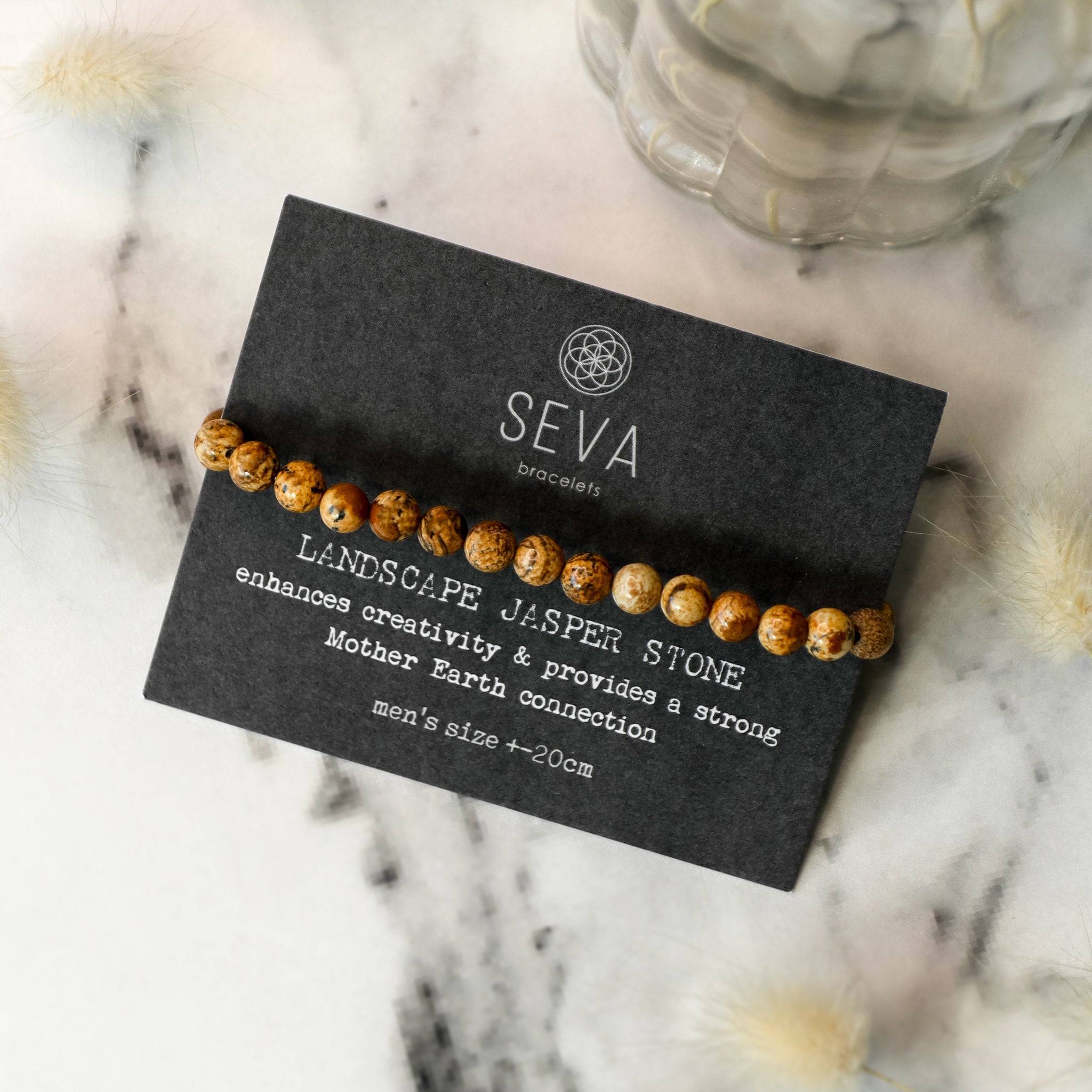 Landscape Jasper Stone Bracelet card