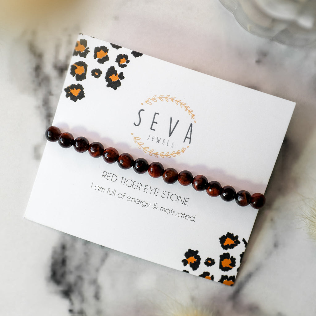 Red Tiger Eye "Safari" Bracelet card