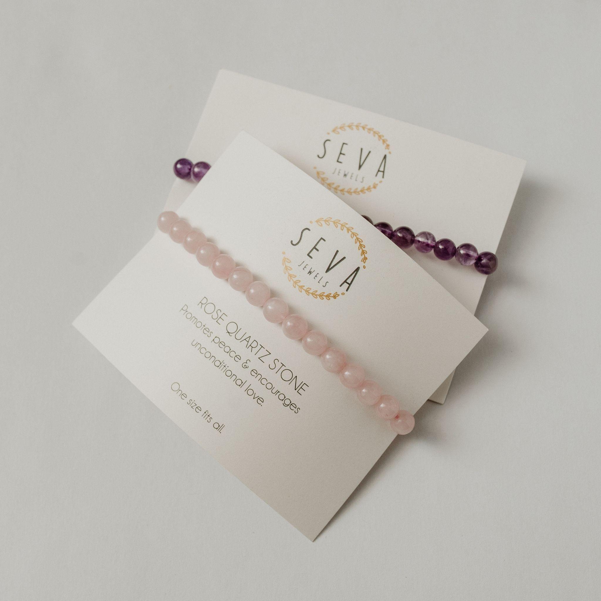 Rose Quartz Stone Bracelet - Robyn Real Jewels