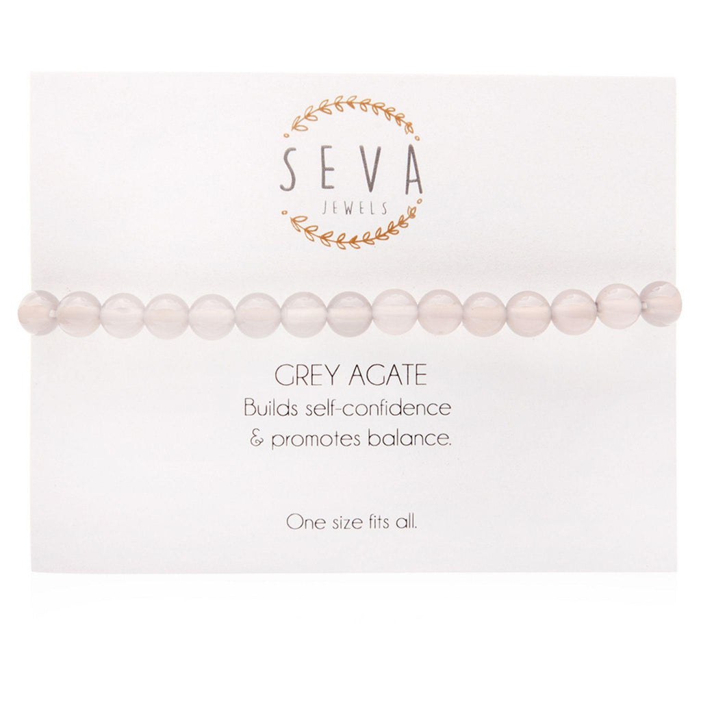 Grey Agate Stone Bracelet - Robyn Real Jewels