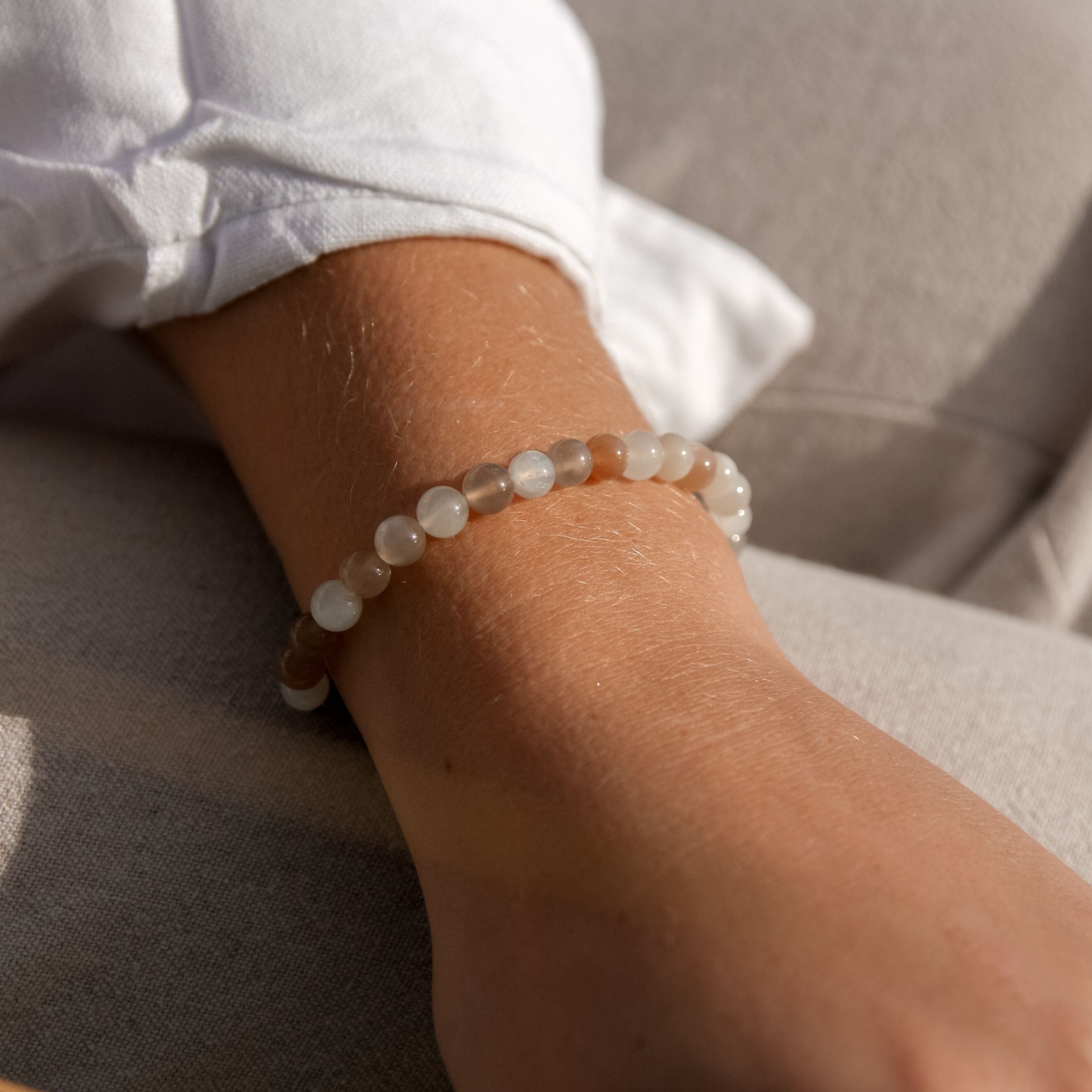 Mixed Moonstone "Safari" Bracelet alone 