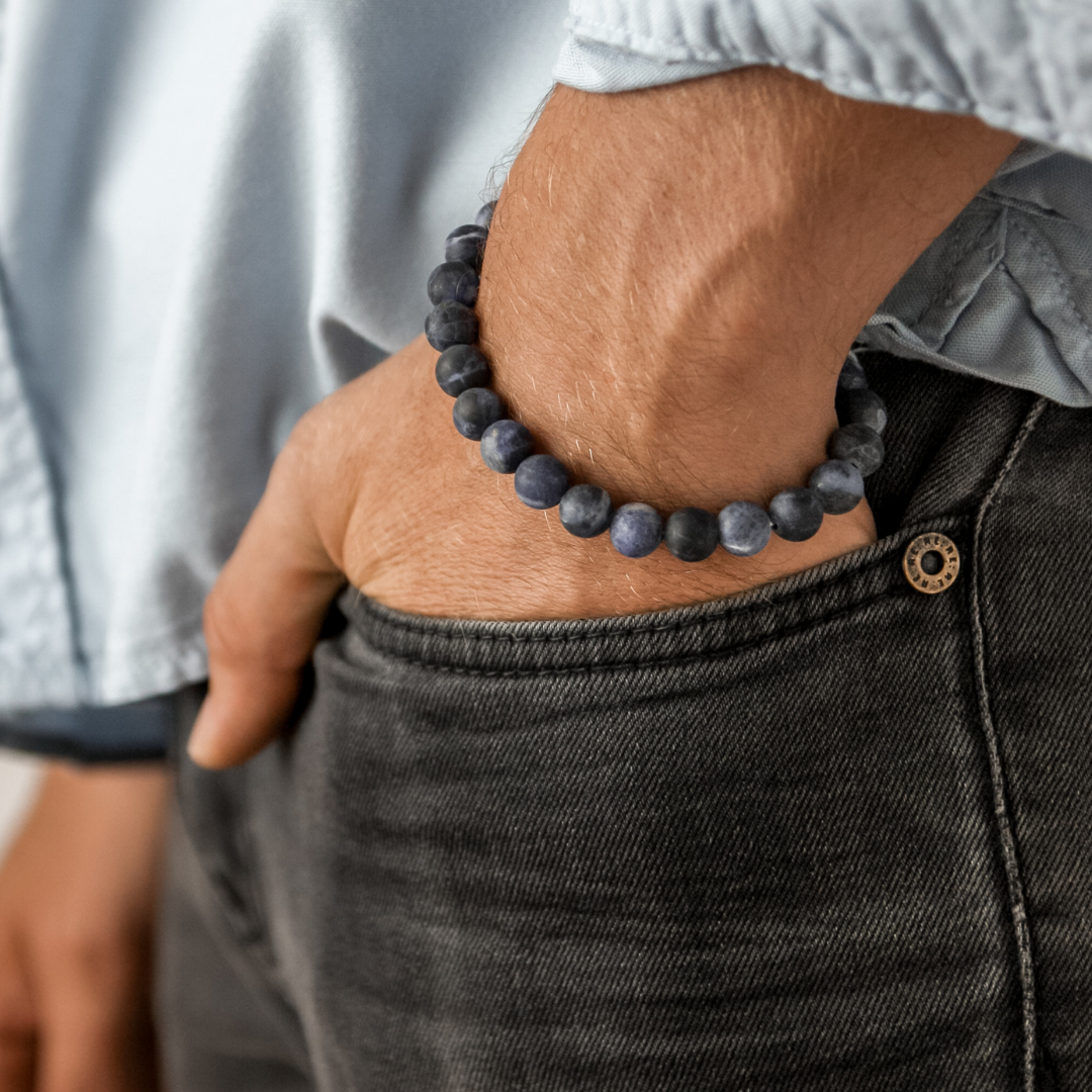 Sodalite Mens Bracelet - Robyn Real Jewels 