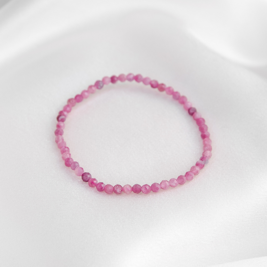 Pink Tourmaline Stone Bracelet - Robyn Real Jewels