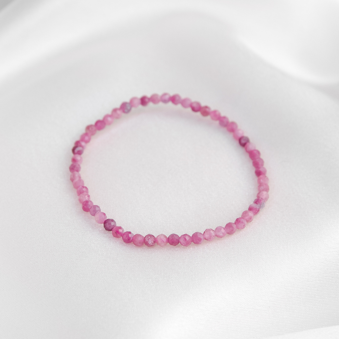 Pink Tourmaline Stone Bracelet - Robyn Real Jewels