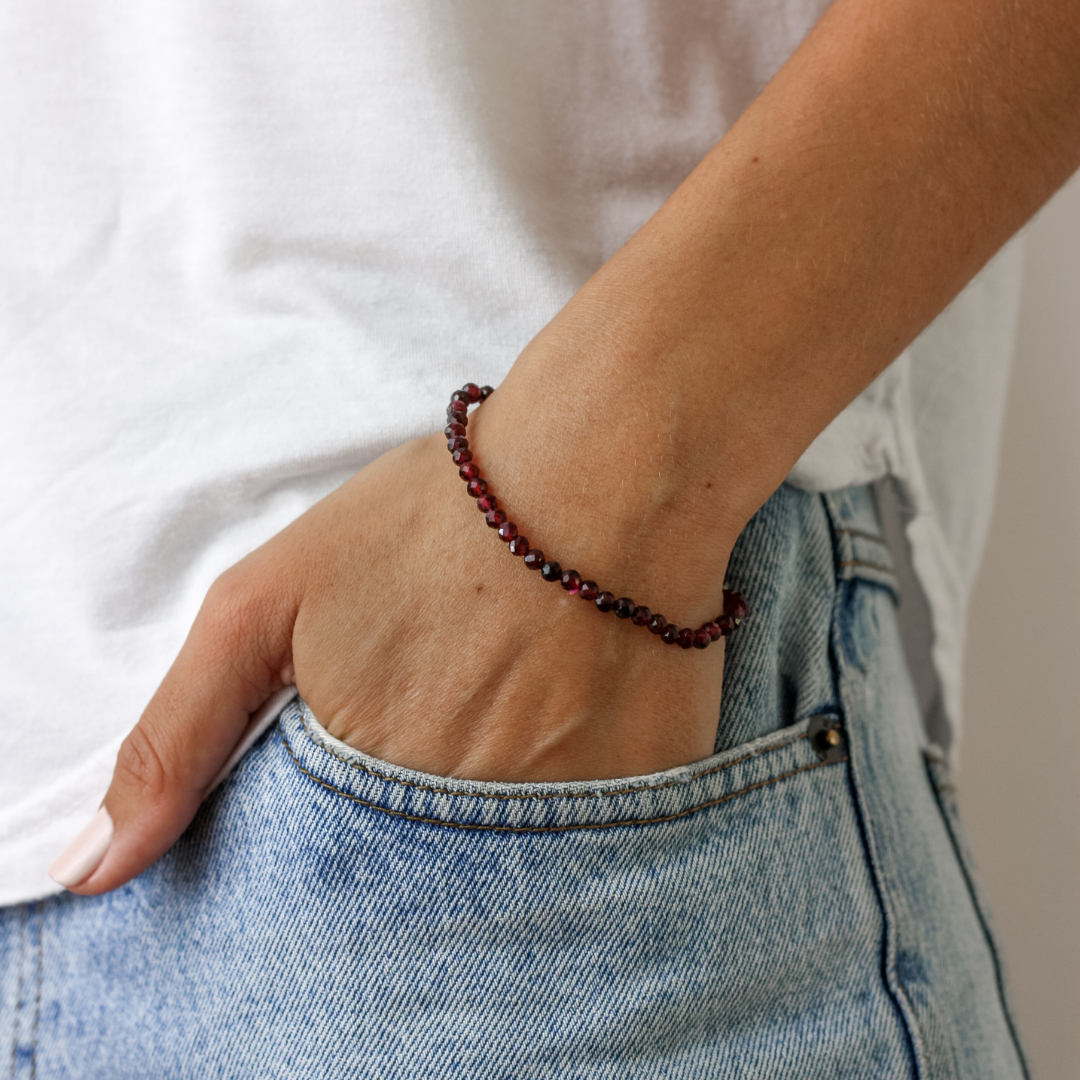 Garnet Stone Bracelet - Robyn Real Jewels