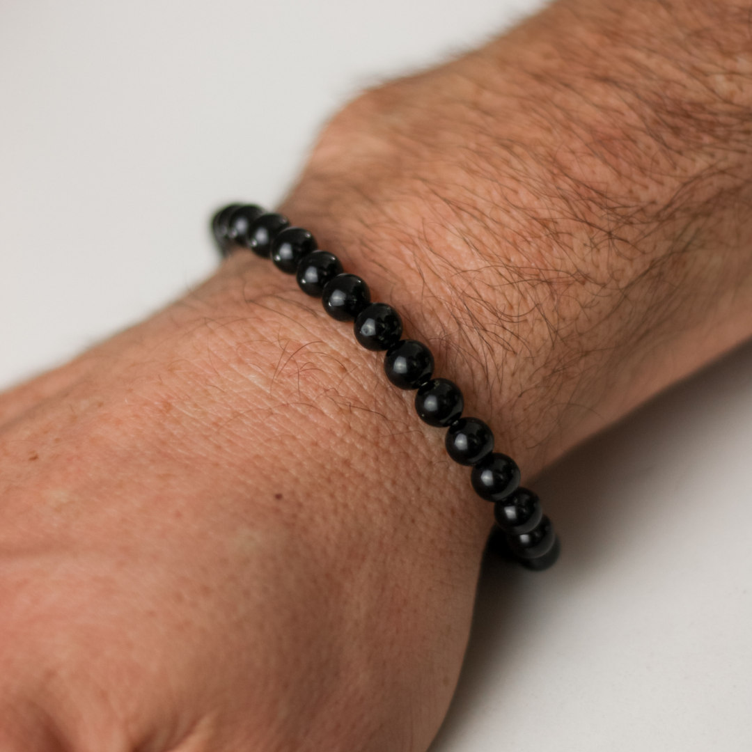 Black Tourmaline Mens Bracelet - Robyn Real Jewels