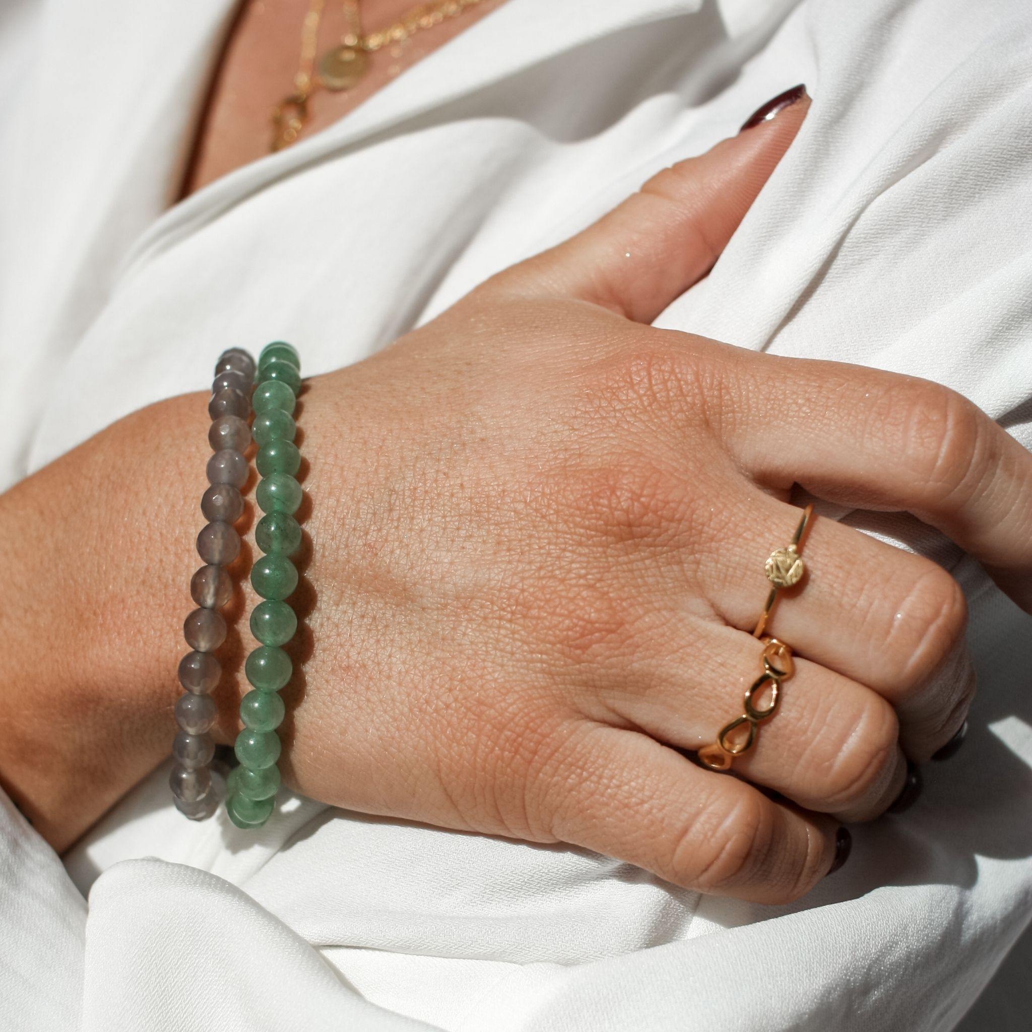 Grey Agate Stone Bracelet - Robyn Real Jewels